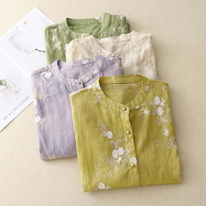 Laurienne | Broderet bluse