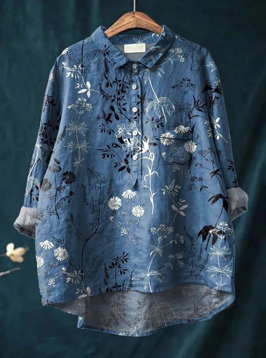 Laura | Klassisk bluse med blomstermønster
