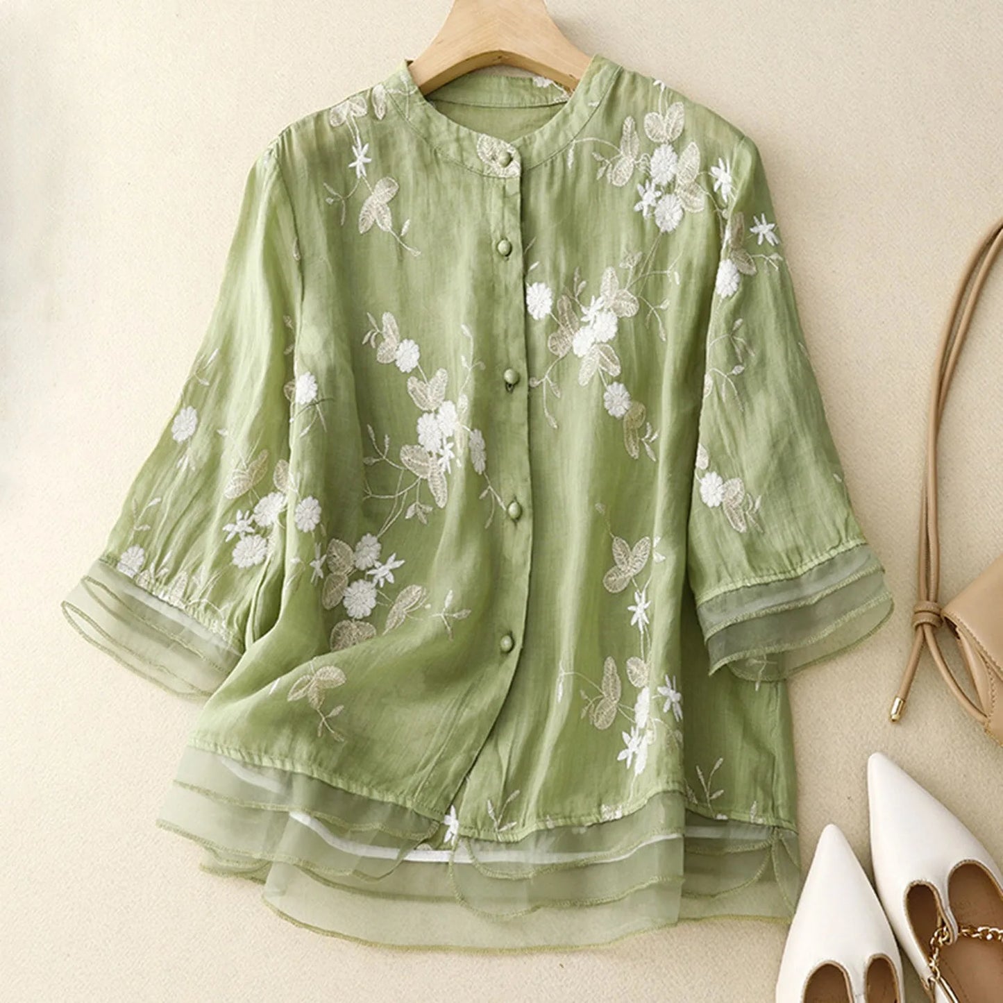 Laurienne | Broderet bluse