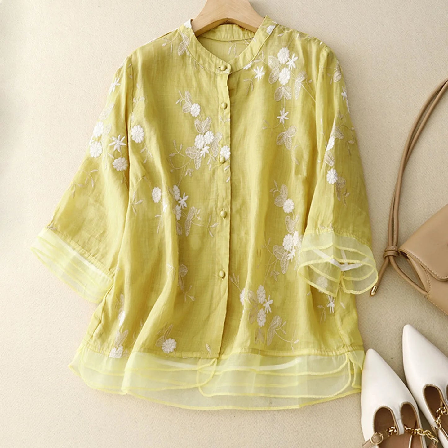 Laurienne | Broderet bluse