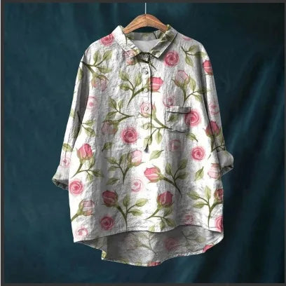 Laura | Klassisk bluse med blomstermønster