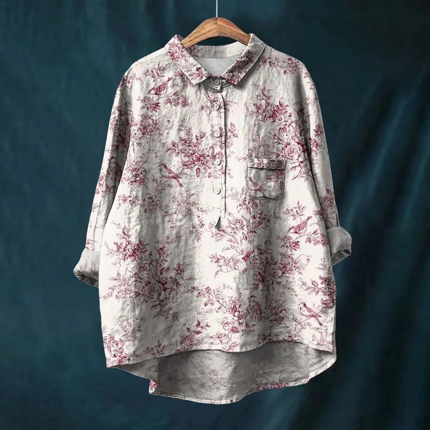 Laura | Klassisk bluse med blomstermønster